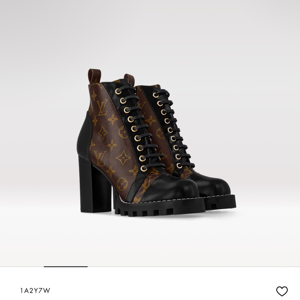 Louis Vuitton Black and Brown Women's Boots